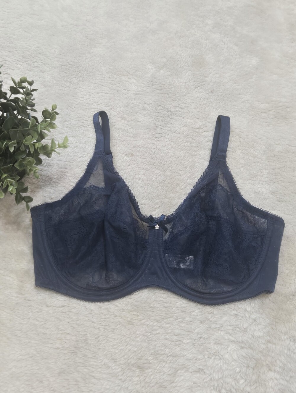 Wacoal Blue Retro Chic Full Figure Underwire Bra, 40D